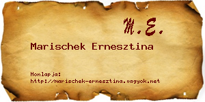 Marischek Ernesztina névjegykártya